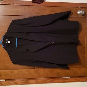 Black blazer with faux pockets.